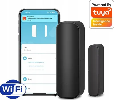 Produktbild von TUYA WLAN-Tür-/Fensteröffnungs-/Schließsensor #schwarz