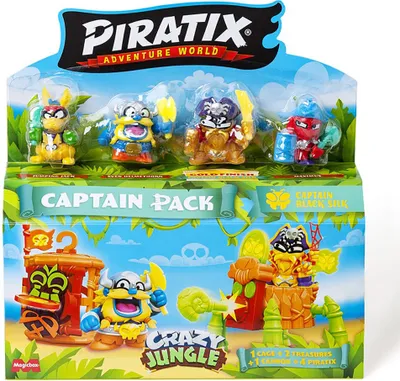 Obrázok produktu pre Magic Box Piratix Bláznivý kapitán džungle Figúrka pestrofarebná Pestrofarebná Jedna veľkosť