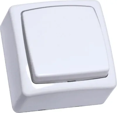 Immagine prodotto di Interruttore a due vie da superficie Bianco - Profilo