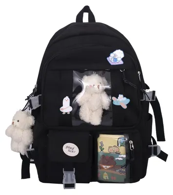 Image de Sac à dos scolaire mignon pour filles, avec accessoires
