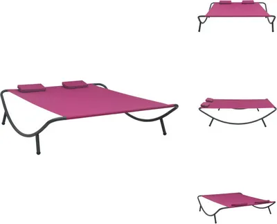 Obrázek produktu pro vidaXL Zahradní lehátko látkové růžové - Zahradní lehátka