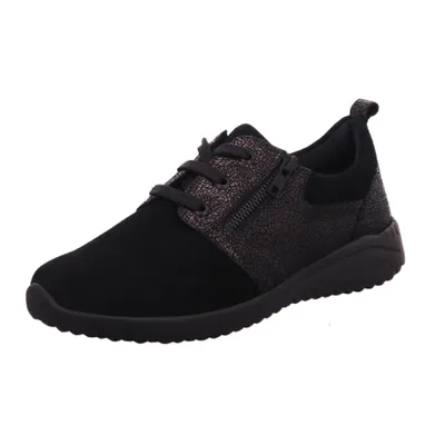 Zdjęcie produktu dla Casualowe sznurowane buty damskie w kolorze czarnym