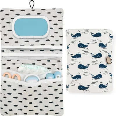 Produktbild von 2-in-1 Wickeltasche, Kosmetik-/Wickelorganizer, wiederverwendbar, tragbar, Walmotiv.