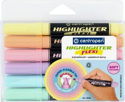 Produktbild von Sada zvýrazňovačov Centropen 8542 Flexi Soft 6f