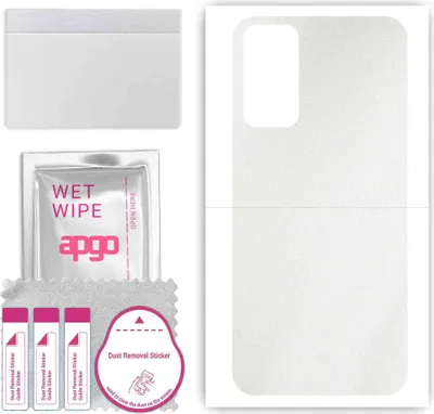 Produktbild von apgo Rückseite Schutzfolie, Skin, kompatibel mit Samsung Galaxy Buddy 2, Hinten Displayschutzfolie aus Vinylfolie, kratzfest, einfache Montage - Matt Transparent