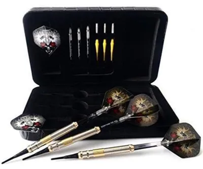 Produktbild von Soft Dartpfeile Set 16g Messing mit Luxus Koffer 3 Stück