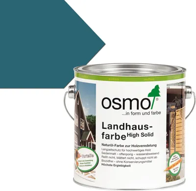 Produktbild von Osmo Landhausfarbe aus natürlichen Öle labradorblau außen 750ml