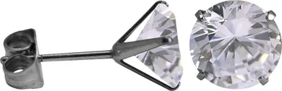 Produktbild von Ohrstecker Chirurgenstahl rundem Glaskristall Farbe - Transparent Größe - 2 mm