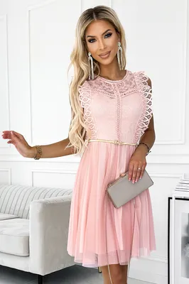 Produktbild von Numoco Spitzenkleid für Damen Gret Pfirsich Universal