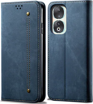 Produktbild von Honor 90 Hülle, Leder Brieftasche Flip Bookstyle Schutzhülle mit Standfunktion für Honor 90 Blau