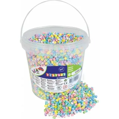 Image de Playbox boîte 10.000 perles Midi pastel