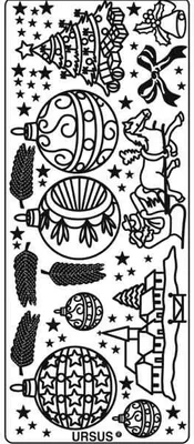 Produktbild von Hologramm-Kreativsticker 10x23cm Motiv 63 VE=5 Stück gold