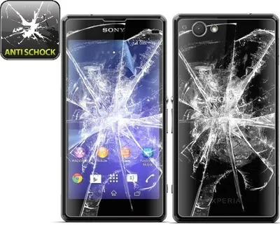 Produktbild von 2x Panzerfolie für Sony Xperia Z1 Compact ANTI-SCHOCK Displayschutzfolie KLAR FB