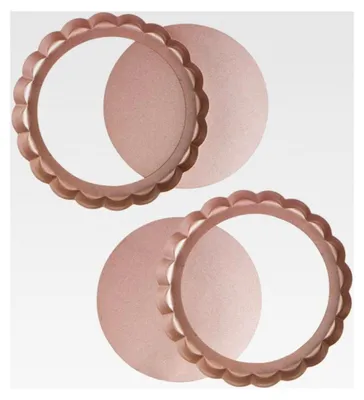 Produktbild von Tarteform Quicheform mit Hebeboden 15 cm, 2 Stück, Antihaftbeschichtet, Gold