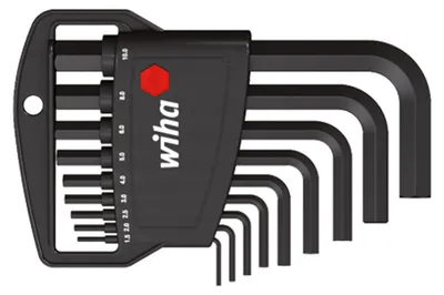 Produktbild von WIHA Wiha Stiftschlüssel Set im Classic Halter Sechskant 9-tlg. schwarzoxidiert (06379)