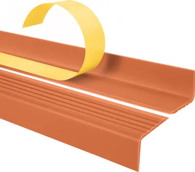 Obrázek produktu pro QUEST Schodová lišta 40x25 mm, 1.8m ND PVC, Samolepicí, Protiskluzová schodová hrana, schodový profil, ochrana schodů, cihlový