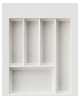 Produktbild von Sossai Besteckeinsatz Divio Grip 40 x 49 cm, 5 Fächer, Farbe: Weiß