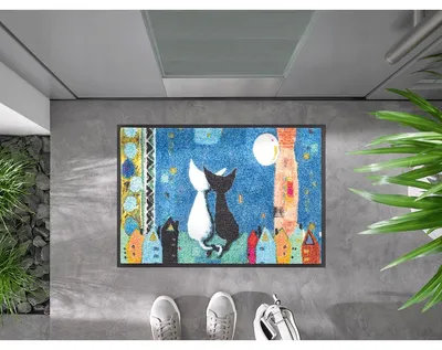 Image de Paillasson Romance, 40x60 cm, pour intérieur et extérieur, lavable