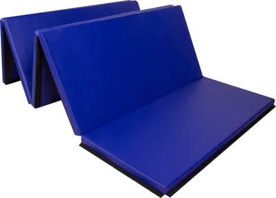 Produktbild von CCLIFE Turn- & Gymnastikmatte, Blau, 4-fach klappbar, tragbar, 300x117x4cm, aus Kunstleder und umweltfreundlichem EPE, rutschfest, hautfreundlich, verbindbar