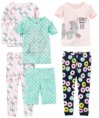 Zdjęcie produktu dla Komplet piżamek dla dziewczynki Carter's Baby, 6-częściowy, dopasowany krój