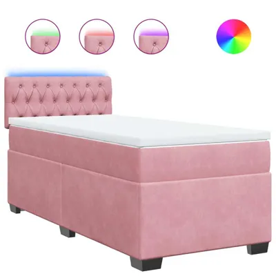 Produktbild von vidaXL Boxspringbett mit Matratze Rosa 90x200 cm Samt