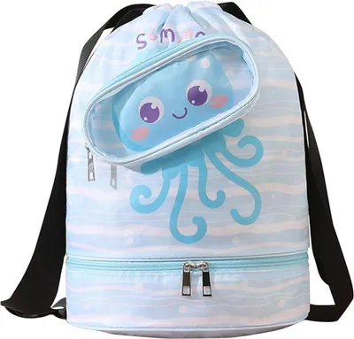 Produktbild von Kinder Rucksack mit Zugband, wasserdicht, groß, mit Schuhfach, für Sport