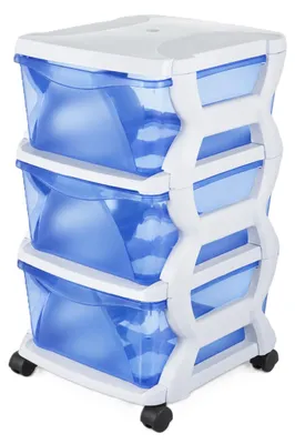 Image de BAMA Regál INSIEME 3, blanc et bleu