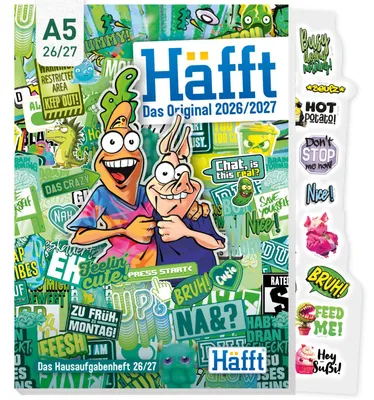 Produktbild von Häfft Original 2026/2027 / A5 / Stickermania / Häfft-Verlag