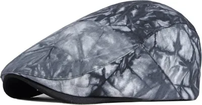 Produktbild von Stylische Batik Herrenbaskenmütze in Schwarz KP25667
