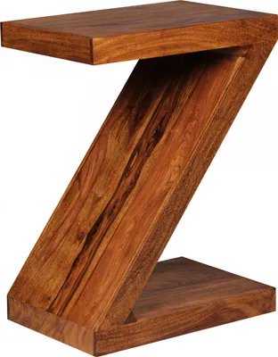 Produktbild von Wohnling Massivholz Beistelltisch Z- Cube MUMBAI Ablage Stand Bücher Regal 44x30x59