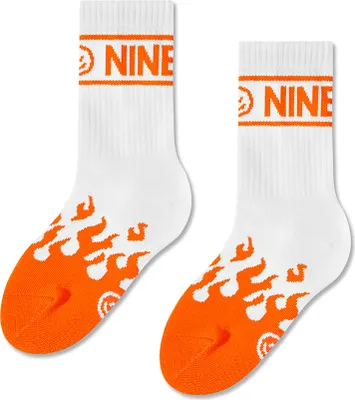 Produktbild von NINETIES Kinder Socken Sportsocken Tennissocken 30-35, Weiße Flammen