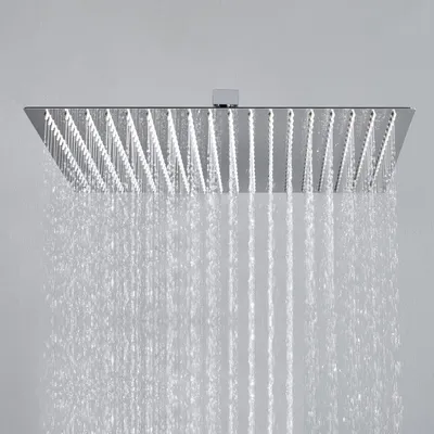 Immagine prodotto di JOHO Soffione Doccia da Parete in Acciaio Inox 304 con Ugelli Antiicalcare 40x40 cm quadrato