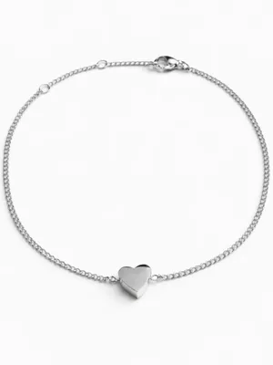 Produktbild von S&T DESIGN Edelstahlarmband Damen Armband Schmuck mit Herz-Anhänger Edelstahl 18K vergoldet Silber (Set, 1-tlg., Inkl. Geschenkbox), Armkette