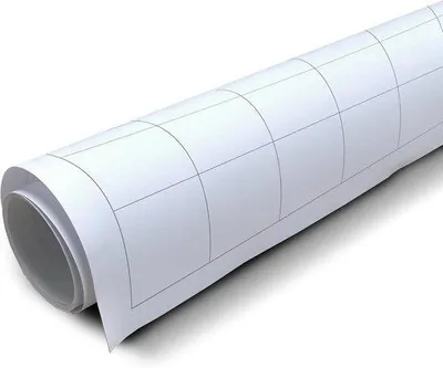 Imagen del producto de Papel para dibujo de gran formato, con cuadrícula de líneas de 2 pulgadas, de 36 x 120 pulgadas, en color