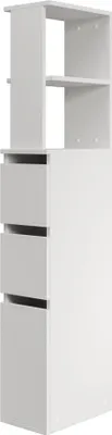 Produktbild von MIRJAN24 Badezimmerschrank Roza, Badmöbel, Schrank, Regal, Badezimmer (Farbe: Weiß)