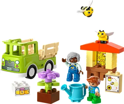 Produktbild von LEGO DUPLO Town Imkerei und Bienenstöcke, Lernspielzeug für Kleinkinder mit 2 Figuren und einem fahrbaren LKW, Set zum Bauen und Umbauen, Spielzeug für Kleinkinder ab 2 Jahren 10419