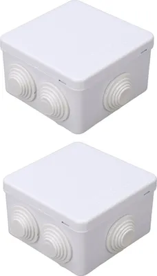 Image de boîte de jonction électrique 2PCS avec trou réservé Plastique ABS IP55 Boîtier de projet étanche 85x85x50mm