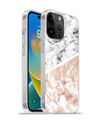 Produktbild von MuchoWow® Handyhülle Schutzhülle Hülle für Apple iPhone 14 Pro Max Marmor - Rosa - Abstrakt - Luxus Silikon Softcase Handy Hülle - Hardcover