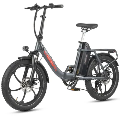 Image de Vélo électrique Mule - Moteur 36 V 250 W - Batterie au lithium - Roues de 51 cm, pneus de 7,6 cm - Freins à double disque - Vitesse maximale de 25 km/h - Gris