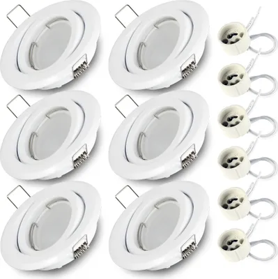 Produktbild von 6x Einbauspot SET RIK.19 schwenkbar weiss GU10 7W kaltweiss