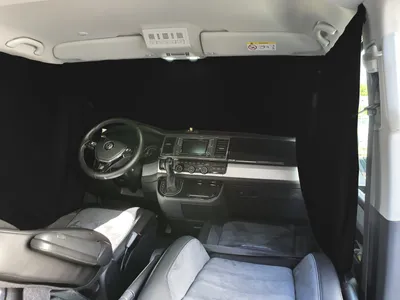 Produktbild von Frontscheibe Vorhang kompatibel mit VW T5 T6 T6.1 California Multivan Caravelle Transporter ab  in Schwarz