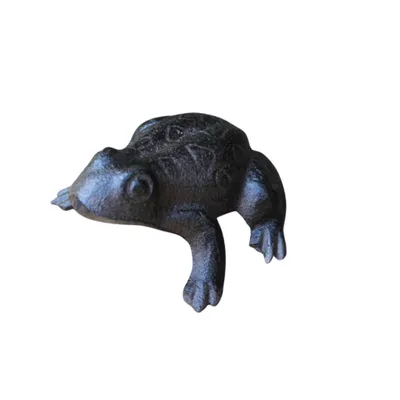 Produktbild von Gartenfigur Frosch aus Gusseisen, antikbraun, ca. 9 cm lang, 8 cm breit, 4,5 cm hoch