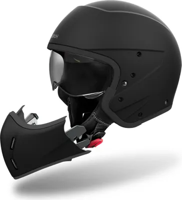 Produktbild von Convert Helm Crosshelm Schutzhelm Rollerhelm AIROH J110 Schwarz Matt Größe XS