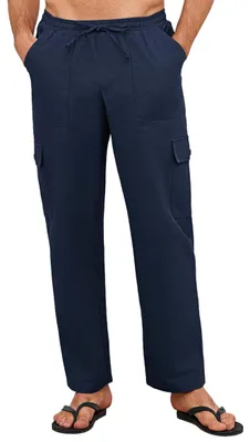 Imagen del producto de Solidchoice: Pantalones cargo de algodón casual para hombre, con grandes bolsillos