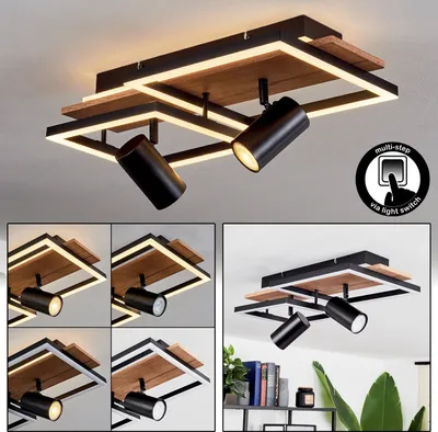 Produktbild von Castelverrino »Castelverrino« Deckenlampe, Metall/MDF/Kunststoff, Schwarz/Chrom