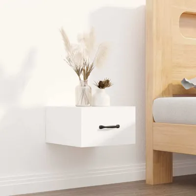 Zdjęcie produktu dla vidaXL Naścienna szafka nocna biała 35x35x20 cm