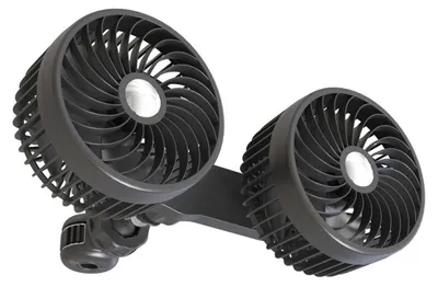 Obrázek produktu pro Elektrický ventilátor do auta – univerzální ventilátor na opěradlo zadních sedadel s nastavitelnou rychlostí – ventilátor pro chlazení interiéru vozu – otočný o 360 stupňů – ventilátor na opěradlo zadních sedadel