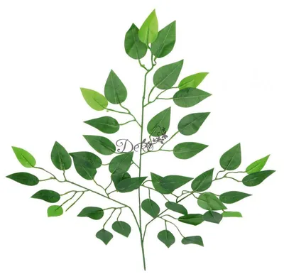 Image de Fleurs artificielles, feuilles, feuillage, ficus benjamina, 60 cm