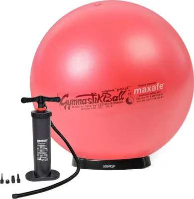 Produktbild von Original Pezzi® Gymnastikball MAXAFE m. Standpumpe u. Ballschale - rot