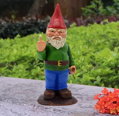 Image de Nain de jardin sur une moto, figurine de 13,3 cm x 13 cm, imperméable, résistante au soleil, décoration de jardin, nain de jardin rigolo, cadeau pour homme, décoration de balcon (vert)
